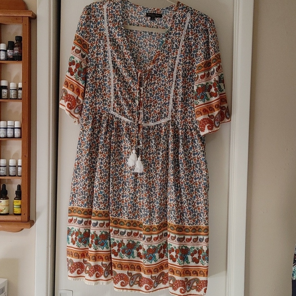 Caroline Morgan Australia peasant dress with pockets size 14